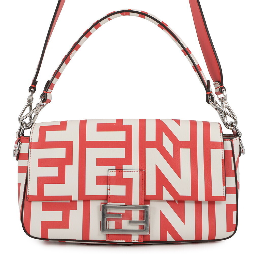 Fendi Baguette Leather Handbag Marc Jacobs Collaboration Bag One Shoulder